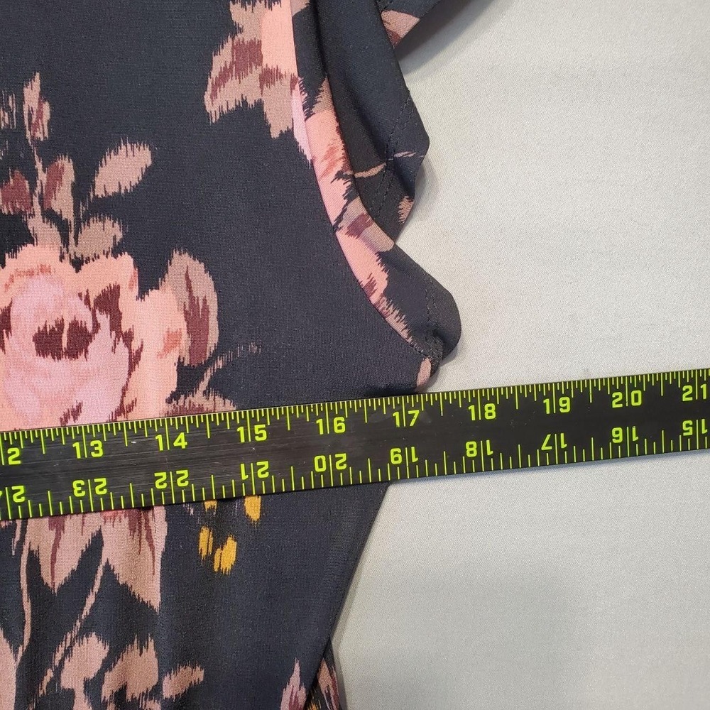 torrid Black Dress with Pink Floral Print Midi - Picture 9 of 12